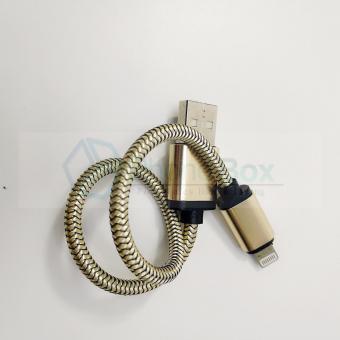 USB Metal Braided IPhone Data/charging Cable For Power Bank (gold) June 2018 - 2 USB Metal Braided iPhone data/charging cable for power bank (gold) - 2