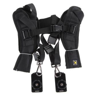 VAKIND Quick Rapid Double Dual Shoulder Sling Belt Strap For TwoDSLR Digital Camera (Black) - Intl June 2018 - 4 VAKIND Quick Rapid Double Dual Shoulder Sling Belt Strap for TwoDSLR Digital Camera (Black) - intl - 4