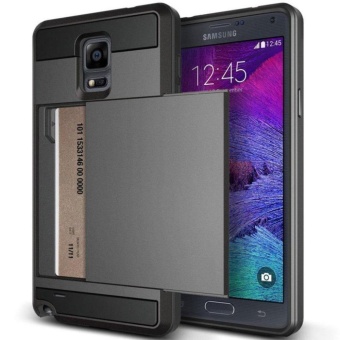 Wallet Case Anti Scratch Heavy Duty Card Pocket Dual Layer Shockproof Soft Rubber Bumper Protective Hybrid Card Case Cover For Samsung Galaxy Note 4 - Intl June 2018 - 2 Wallet case Anti Scratch Heavy Duty Card Pocket Dual Layer Shockproof Soft Rubber Bumper Protective Hybrid Card Case Cover for Samsung Galaxy Note 4 - intl - 2