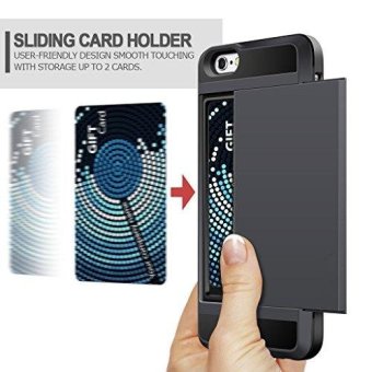 Wallet Case Card Holder ID Slot Shock Absorbing Dual Layer CoverHard Shell Rubber Bumper Protective Hybrid Armor For Iphone 5/5S/SE- Intl June 2018 - 5 Wallet Case Card Holder ID Slot Shock Absorbing Dual Layer CoverHard Shell Rubber Bumper Protective Hybrid Armor for Iphone 5/5S/SE- intl - 5