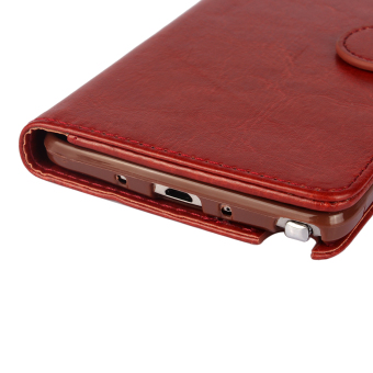 Wallet Flip Leather Case With Card Bag Holder For Samsung GALAXYNote 4 Brown July 2018 - 4 Wallet Flip Leather Case With Card Bag Holder For Samsung GALAXYNote 4 Brown - 4