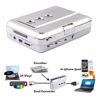 Y&H Portable Cassette Tape Player LP/Vinyl Convert Tapes To MP3 Digital Record Capture With Audio Output Ezcap218 (Silver) - Intl June 2018 - 5 Y&H Portable Cassette Tape Player LP/Vinyl Convert Tapes to MP3 Digital Record Capture With Audio Output ezcap218 (Silver) - intl - 5