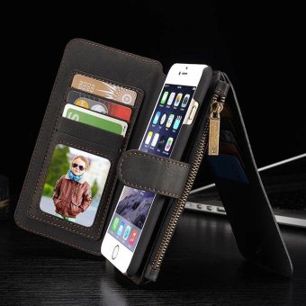 YBC Genuine Leather Wallet Card Case Cover For IPhone 6s Plus -intl June 2018 - 2 YBC Genuine Leather Wallet Card Case Cover For iPhone 6s Plus -intl - 2