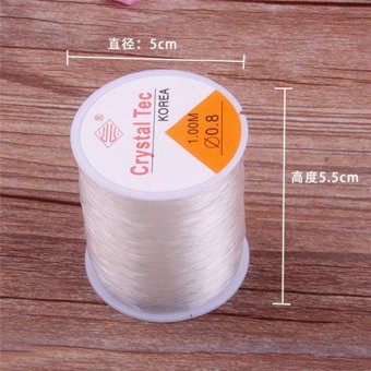 1 PC DIY 0.8mm 100 Meter Clear Stretch Elastic Beading Cord StringThread Spool Roll - Intl June 2018 - 2 1 PC DIY 0.8mm 100 Meter Clear Stretch Elastic Beading Cord StringThread Spool Roll - intl - 2