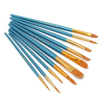 10 Pcs Nylon Wooden Handle Paint Brush Set For Painting Art Supplies - Intl July 2018 - 2 10 Pcs Nylon Wooden Handle Paint Brush Set For Painting Art Supplies - intl - 2