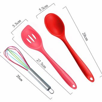 10 Piece Silicone Cooking Utensils,Heat Resistant Multicolor Kitchen Cooking Set Including Brush, Tongs, Spoon, Spatula, Slotted Turner, Ladle, Whisk - Intl June 2018 - 3 10 Piece Silicone cooking utensils,Heat Resistant Multicolor Kitchen Cooking Set Including Brush, Tongs, Spoon, Spatula, Slotted turner, ladle, Whisk - intl - 3