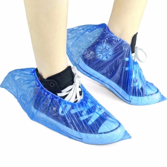 100PCS Medical Waterproof Boot Covers Plastic Disposable ShoeCovers Overshoes - Intl June 2018 - 3 100PCS Medical Waterproof Boot Covers Plastic Disposable ShoeCovers Overshoes - intl - 3