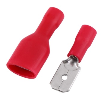 100pcs Red Crimp Terminals Insulated Electrical Wire QuickDisconnect Connector 0.5 To 1.5mm? - Intl June 2018 - 2 100pcs Red Crimp Terminals Insulated Electrical Wire QuickDisconnect Connector 0.5 to 1.5mm? - intl - 2