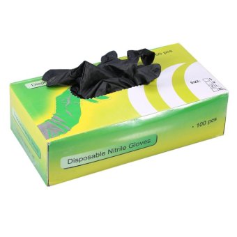 100Pcs/Box Tattoo Nitrile Disposable Latex Gloves Black S - Intl June 2018 - 2 100Pcs/Box Tattoo Nitrile Disposable Latex Gloves Black S - intl - 2