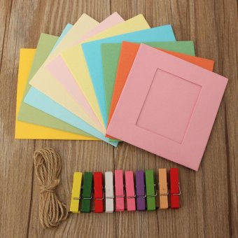 10Pcs DIY Paper Photo Picture Frames Clips Hanging Rope Album Card Wall Decor - Intl June 2018 - 4 10Pcs DIY Paper Photo Picture Frames Clips Hanging Rope Album Card Wall Decor - intl - 4