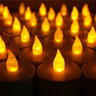 12x Candles Tealight Led Tea Light Flameless Flickering Wedding Battery Includ Yellow - Intl June 2018 - 2 12x Candles Tealight Led Tea Light Flameless Flickering Wedding Battery Includ Yellow - intl - 2