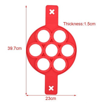 1Pc Home Non-stick Fantastic Pancake Silicone Ring Maker KitchenFrying Egg Omelets Mold(Red) - Intl June 2018 - 4 1Pc Home Non-stick Fantastic Pancake Silicone Ring Maker KitchenFrying Egg Omelets Mold(Red) - intl - 4