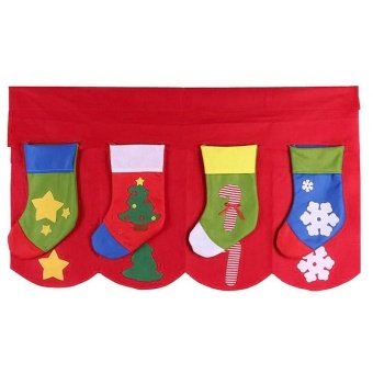 1Set (Up And Down ) Christmas Decorative Door Window Cute ChristmasStocking Socks Curtains For Living Room WA795 T10 - Intl June 2018 - 5 1Set (Up and Down ) Christmas Decorative Door Window Cute ChristmasStocking Socks Curtains for Living Room WA795 T10 - intl - 5
