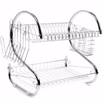 2 Layer Dish Drainer / Kitchen Rack With Mini Portable Fan (Color May Vary) April 2018 - 3 2 Layer Dish Drainer / Kitchen Rack with Mini Portable Fan (Color May Vary) - 3