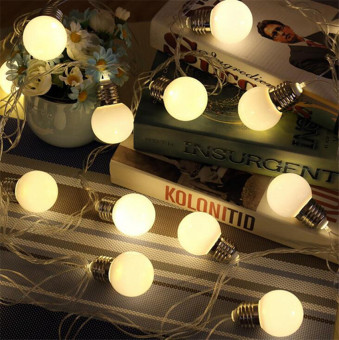 20 LED 16ft/5m Globe String Lights Warm White Ball Light For Garden Party June 2018 - 2 20 LED 16ft/5m Globe String Lights Warm White Ball Light for Garden Party - 2