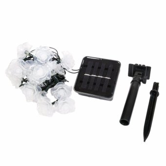 20 Leds Solar Powered Plastic Rose Flower String Lights Lamp For Christmas Party Wedding Garden Outdoor Fairy Decoration (Multi-color) - Intl June 2018 - 4 20 Leds Solar Powered Plastic Rose Flower String Lights Lamp for Christmas Party Wedding Garden Outdoor Fairy Decoration (Multi-color) - intl - 4