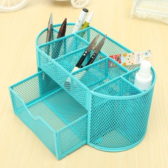 2016 New Blue/Red/Green Stationery Desk Organizer 9 Cells Metal Mesh Desktop Office Pen Pencil Holder Study Storage April 2018 - 2 2016 New Blue/Red/Green Stationery Desk Organizer 9 cells Metal Mesh Desktop Office Pen Pencil Holder Study Storage - 2