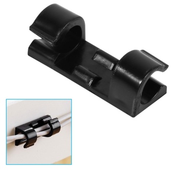 20pcs Wire Tidy Holder Cord Drop Clip Organizer Adhesive Cable Management Clamp (Black) - Intl June 2018 - 2 20pcs Wire Tidy Holder Cord Drop Clip Organizer Adhesive Cable Management Clamp (Black) - intl - 2