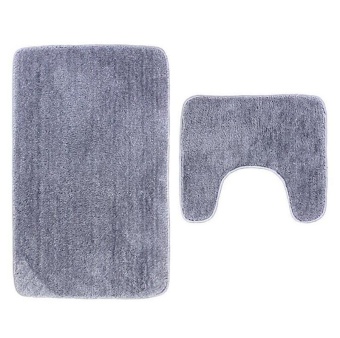 2Pcs Set Solid Color Bath Mat Toilet Non Slip Bathroom RugWaterproof Floor Carpet - Intl June 2018 - 2 2Pcs Set Solid Color Bath Mat Toilet Non Slip Bathroom RugWaterproof Floor Carpet - intl - 2