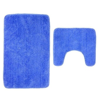 2Pcs Set Solid Color Bath Mat Toilet Non Slip Bathroom RugWaterproof Floor Carpet - Intl June 2018 - 3 2Pcs Set Solid Color Bath Mat Toilet Non Slip Bathroom RugWaterproof Floor Carpet - intl - 3