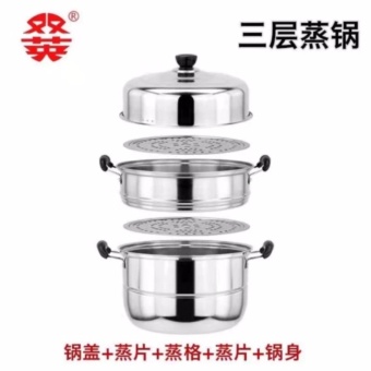 2pcs Stainless Steel Steamer And Cooker Pots 28cm June 2018 - 2 2pcs Stainless Steel Steamer and Cooker Pots 28cm - 2