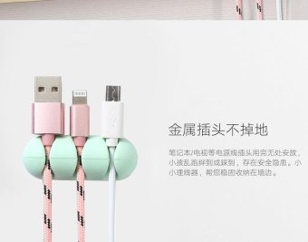 2PCS/Set Multipurpose Wire Cord Cable Tidy Holder Drop ClipsOrganizer Line Fixer Winder-Green - Intl June 2018 - 3 2PCS/Set Multipurpose Wire Cord Cable Tidy Holder Drop ClipsOrganizer Line Fixer Winder-Green - intl - 3