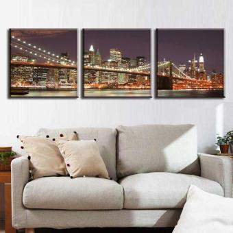3 Pcs/Set Classic Night Brooklyn Bridge Landscape Canvas Print Modern Wall Paintings With Frame Wall Art Picture Home Decoration(No Frame) April 2018 - 3 3 Pcs/Set Classic Night Brooklyn Bridge Landscape Canvas Print Modern Wall Paintings With Frame Wall Art Picture Home Decoration(No Frame) - 3