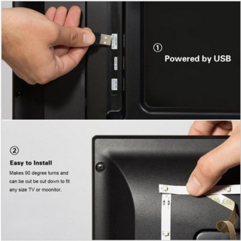 3528 SMD 5V USB Led Strip 1M RGB Lights With 24 Keys Remote Control For Flat Screen TV Accessories, Desktop PC And Etc. - Intl May 2018 - 5 3528 SMD 5V USB Led Strip 1M RGB Lights with 24 Keys Remote Control for Flat Screen TV Accessories, Desktop PC and etc. - intl - 5