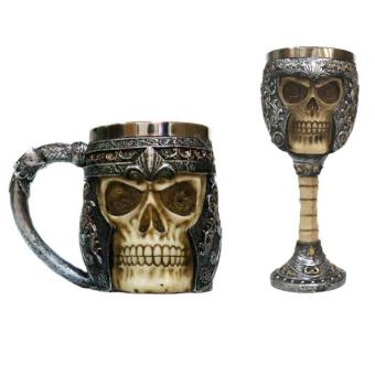 3D Skull Gothic Ossuary Style Beer Coffee Mug Striking WarriorTankard Viking Drinking Cup June 2018 - 2 3D Skull Gothic Ossuary Style Beer Coffee Mug Striking WarriorTankard Viking Drinking Cup - 2