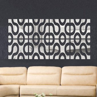 3D Wall Mirror DIY Acrylic Mirror Home Decor (2L+2R)/Set Color:Silver Size:30cm*120cm - Intl June 2018 - 2 3D Wall Mirror DIY Acrylic Mirror Home Decor (2L+2R)/Set color:Silver size:30cm*120cm - intl - 2