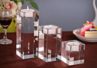 3pcs Different Sizes Crystal Glass Candle Holders Square Solidproposal Wedding Candlestick Decoration - Intl June 2018 - 5 3pcs Different sizes Crystal glass Candle Holders Square solidproposal Wedding Candlestick Decoration - intl - 5