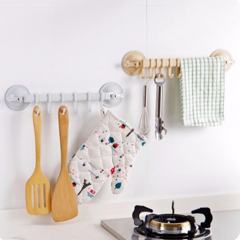3PCS Mikey Store Kitchen Bathroom Removable Hanging Shelves VacuumSucker Towel Plastic Hooks Hanger - Intl June 2018 - 2 3PCS Mikey Store Kitchen Bathroom Removable Hanging Shelves VacuumSucker Towel plastic Hooks Hanger - intl - 2