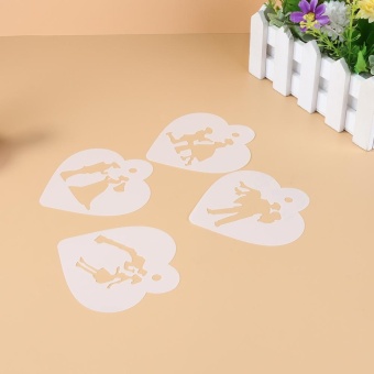 4pcs Cake Stencil Set Wedding Cookie Fondant Cake Decor Mould - Intl April 2018 - 5 4pcs Cake Stencil Set Wedding Cookie Fondant Cake Decor Mould - intl - 5
