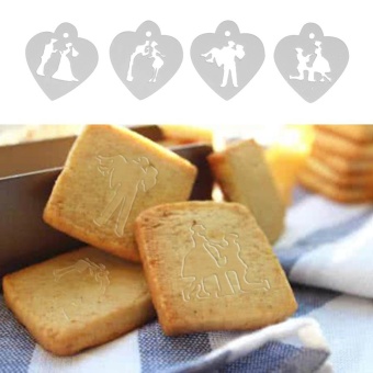 4pcs Cake Stencil Set Wedding Cookie Fondant Cake Decor Mould - Intl April 2018 - 2 4pcs Cake Stencil Set Wedding Cookie Fondant Cake Decor Mould - intl - 2