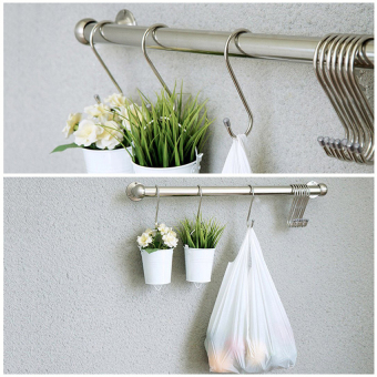 5 Pcs L Size Stainless S Shape Hooks Pot Pan Hanger Clothes Hanging Hooks April 2018 - 4 5 Pcs L Size Stainless S Shape Hooks Pot Pan Hanger Clothes Hanging Hooks - 4