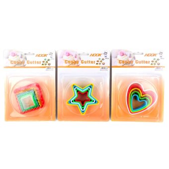 5 Piece Plastic Cookie Cutter Set Of 5(Round/Heart/Square/Flower/Star) June 2018 - 2 5 Piece Plastic Cookie Cutter Set of 5(Round/Heart/Square/Flower/Star) - 2