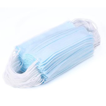 50PCS Dust-proof Non-woven Medical Disposable Ear Loop Face Mask(Blue) - Intl June 2018 - 2 50PCS Dust-proof Non-woven Medical Disposable Ear Loop Face Mask(Blue) - intl - 2