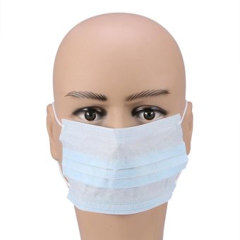 50PCS Dust-proof Non-woven Medical Disposable Ear Loop Face Mask(Blue) - Intl June 2018 - 3 50PCS Dust-proof Non-woven Medical Disposable Ear Loop Face Mask(Blue) - intl - 3