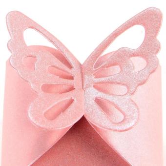 50pcs Pink Butterfly Decoration Vintage DIY Wedding Party Decoration Candy Boxes Baptism Birth Rose June 2018 - 4 50pcs Pink Butterfly Decoration Vintage DIY Wedding Party Decoration Candy Boxes Baptism Birth Rose - 4