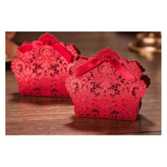 50sets Red Elegant Lace Design Wedding/Events/Party/Special Occasion Paper Favor Box With Ribbon Gift Box June 2018 - 4 50sets Red Elegant Lace Design Wedding/Events/Party/Special Occasion Paper Favor Box with Ribbon Gift Box - 4