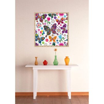 5D Diamond Painting Oly LA111-1 Butterfly 35x35cm Round DIY Cross Stitch Crystal Wall Art Pictures Decorative Gift Full Diamond Embroidery Giving - Intl April 2018 - 2 5D Diamond Painting Oly LA111-1 butterfly 35x35cm Round DIY Cross Stitch Crystal Wall Art Pictures Decorative Gift Full Diamond Embroidery giving - intl - 2
