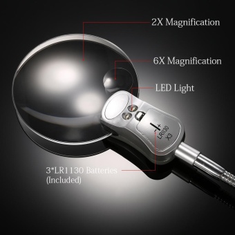 6 LED Light Desk Table Lamps With Magnifying Glass Metal Hose Clamp - Intl June 2018 - 2 6 LED Light Desk Table Lamps with Magnifying Glass Metal Hose Clamp - intl - 2