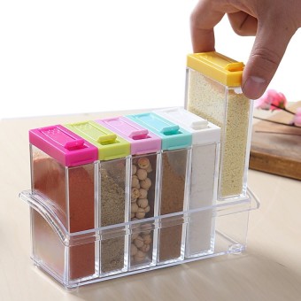 6 Pieces Set Portable High Quality Condiment Box June 2018 - 3 6 Pieces Set Portable High Quality Condiment Box - 3