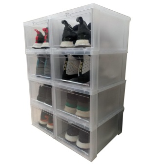 6pcs Combo Hitop Drop Front Plastic Shoe Boxesstockable/Multi-purpose Storage Box (Clear) April 2018 - 5 6pcs Combo Hitop Drop Front Plastic Shoe Boxesstockable/Multi-purpose storage box (Clear) - 5
