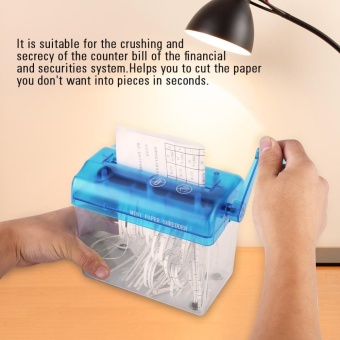 A6 Portable Mini Manual Paper Cut Shredder For Office Home School (blue) - Intl June 2018 - 2 A6 Portable Mini Manual Paper Cut Shredder for Office Home School (blue) - intl - 2