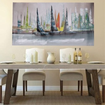 Abstract Large Wall Decor Modern Boat Oil Painting On Art Canvas (No Framed) - Intl June 2018 - 2 Abstract Large Wall Decor Modern Boat Oil Painting On Art Canvas (No Framed) - intl - 2