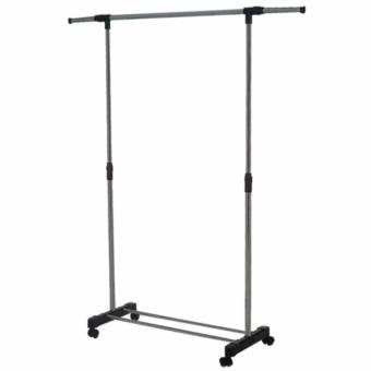 Adjustable Single-Pole Stainless Steel Clothes Rack (Silver) June 2018 - 3 Adjustable Single-Pole Stainless Steel Clothes Rack (Silver) - 3