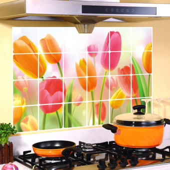 Amart Removable Tulip DIY Wall Sticker Decal Mural Kitchen Decoration - Intl June 2018 - 2 Amart Removable Tulip DIY Wall Sticker Decal Mural Kitchen Decoration - intl - 2