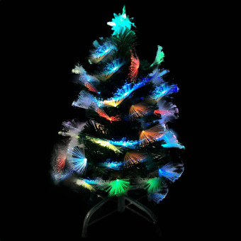 Artificial Christmas Tree W/ Built In Multicolored Lights On Tip 8Ft/240cm June 2018 - 3 Artificial Christmas Tree w/ Built in Multicolored Lights On Tip 8Ft/240cm - 3