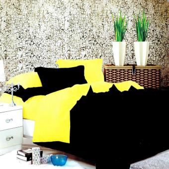 Beverly's Premium Linen Collection 2 Tone Bedsheet Set Of 4(Black/Yellow) April 2018 - 2 Beverly's Premium Linen Collection 2 Tone Bedsheet Set of 4(Black/Yellow) - 2